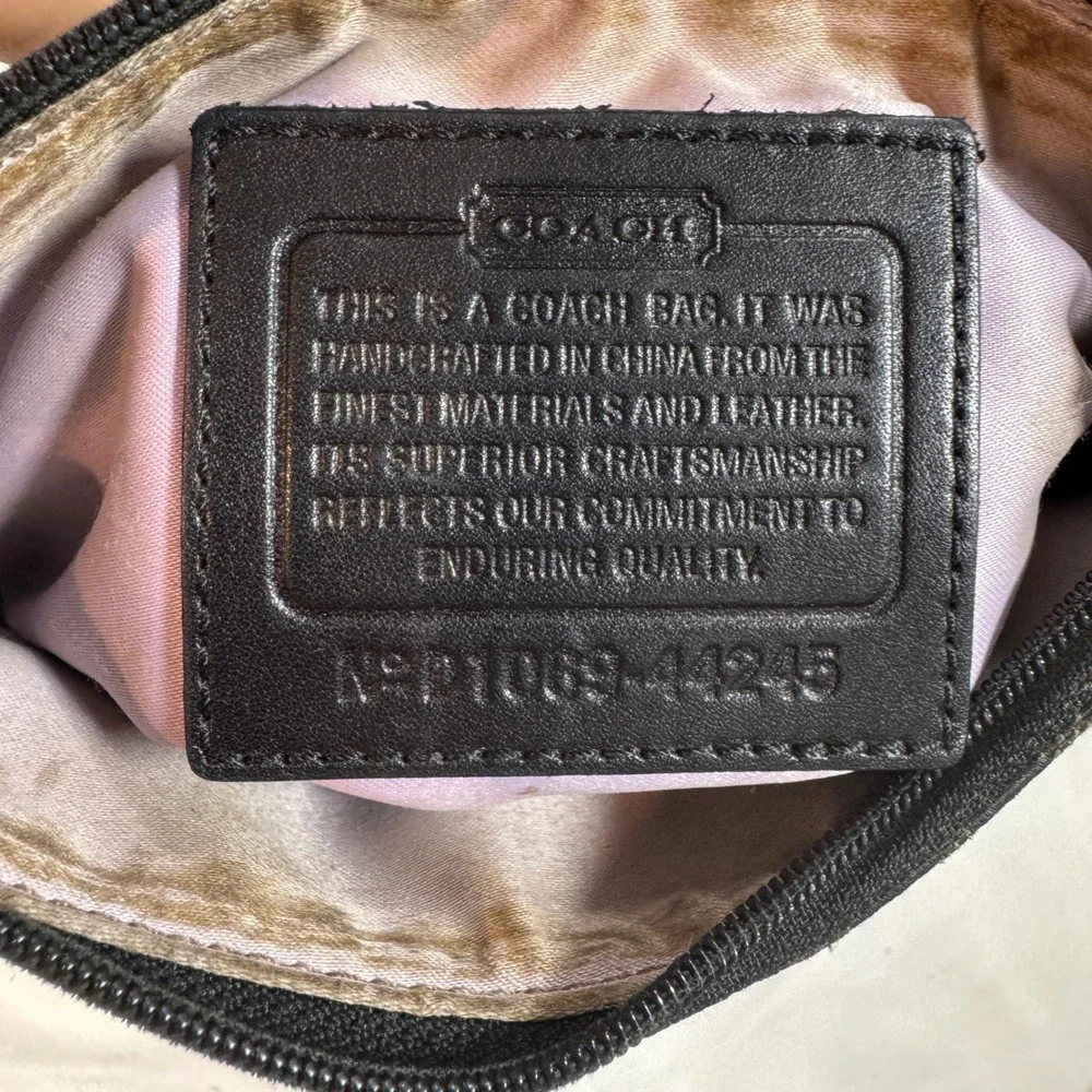 Coach Julia OP Art Swingpack/Crossbody Bag Black 44245 Small Messenger